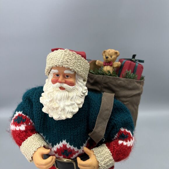 Vintage Santa Collectible World Bazaars Santa with Toy Sack 80525 #6 - Picture 5 of 16